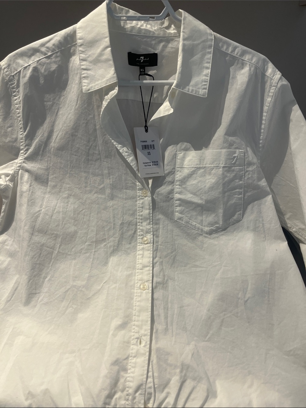 Women Classic White Button-Up Shirt with Chest Pocket
